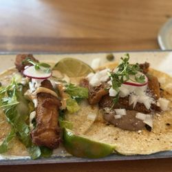 Mahi-Mahi Taco and Chicharron taco