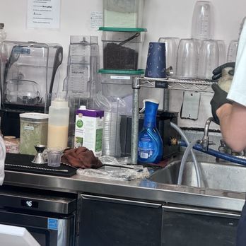 Redstraw - cleaning products thrown around black mold coming from walls. - Bubble Tea Near Me - Los Angeles, California
