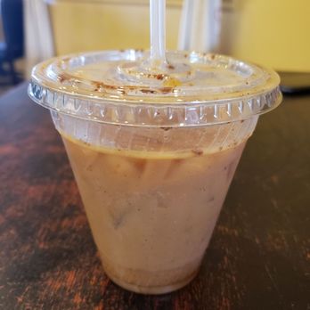 ZOES Coffee - Iced Cinnamon Roll Latte with almond milk, 12 oz - Breakfast & Brunch Near Me - Westminster, Colorado ZOES Coffee - Iced Cinnamon Roll Latte with almond milk, 12 oz - Breakfast & Brunch Near Me - Westminster, Colorado