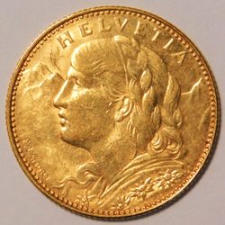 Raleigh Gold Coin Dealers - Swiss gold coin 20 Francs