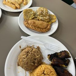 La Cocina Del Coqui Restaurant & Food Truck - Pernil, maduros, Beef and Cheese Empanada, Yuca Fries, Tostones