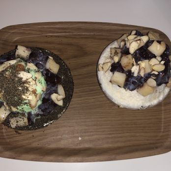 Snowy Village - Black sesame bingsoo with pandan icecream and milk flavor bingsoo - Shaved Ice Near Me - Seattle, Washington Snowy Village - Black sesame bingsoo with pandan icecream and milk flavor bingsoo - Shaved Ice Near Me - Seattle, Washington
