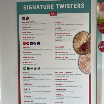Twisters Soda Bar - Menu - Desserts Near Me - Yorktown, Indiana