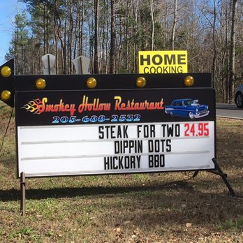 Smokey Hollow Restaurant - They got a new sign too - New American Near Me - Jemison, Alabama Smokey Hollow Restaurant - They got a new sign too - New American Near Me - Jemison, Alabama