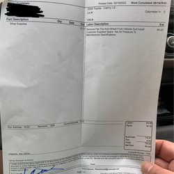 Precision Automotive and Diesel - Absorbent bill