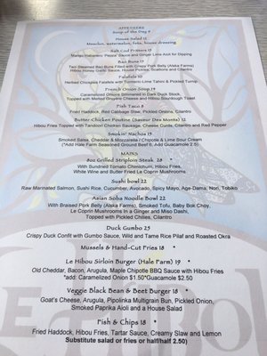 Menu photo 3 Le Hibou Wakefield, QC Menu photo 3 Le Hibou Wakefield, QC