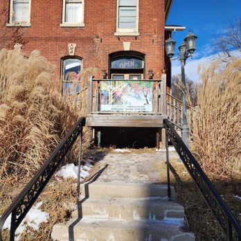 Cafe d'Marie - stairs leading up to the building - Coffee & Tea Near Me - Davenport, Iowa Cafe d'Marie - stairs leading up to the building - Coffee & Tea Near Me - Davenport, Iowa