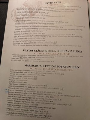Menu photo 1 Botafumeiro Barcelona, BCN