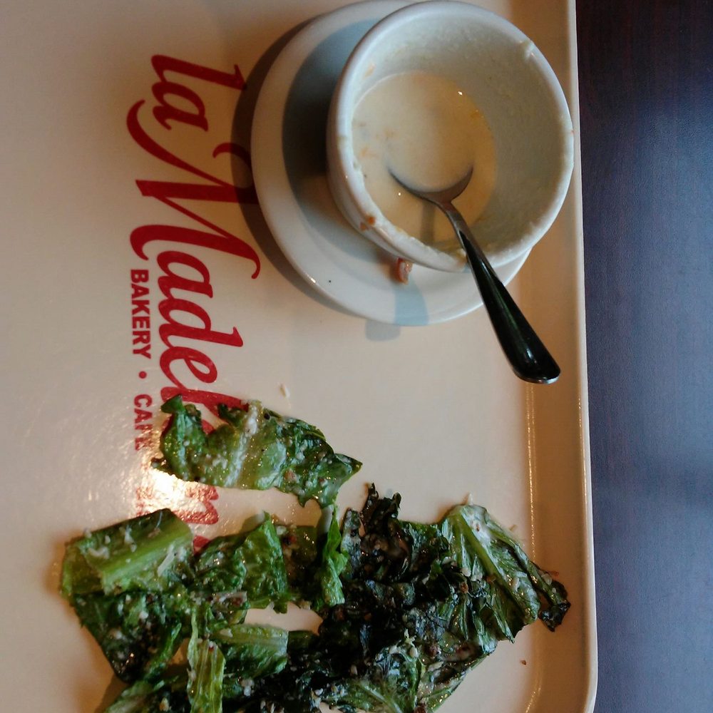 Wilted lettuce from the salad and pathetic potato soup. I'm regretting not going to Canes. Wilted lettuce from the salad and pathetic potato soup. I'm regretting not going to Canes.