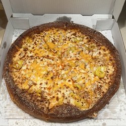 JDs Pizza and Grinders Express - Chicken Wing Pizza with Deep Dish Crust