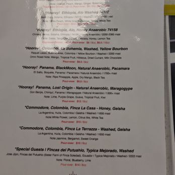 Hooray Cafe & Coffee Lab - Pour over menu - Cafes Near Me - Burnaby, British Columbia