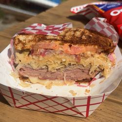 Louski’s Deli On The Sky - Reuben with extra roast beef