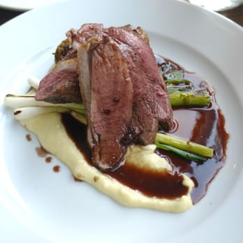 The Northern Quarter - Goosnargh duck breast, confit leg, mousseline potato, charred spring onion & blackberry jus - British Near Me - Manchester, XGM The Northern Quarter - Goosnargh duck breast, confit leg, mousseline potato, charred spring onion & blackberry jus - British Near Me - Manchester, XGM
