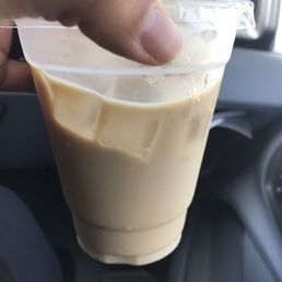 Cold brew with salted Caramel and cream Cold brew with salted Caramel and cream