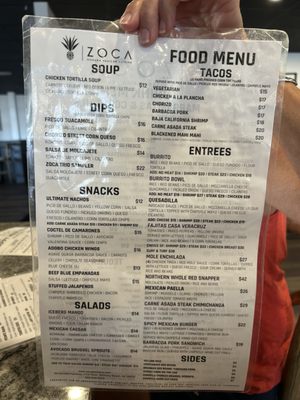 Menu photo 1 Zoca Bethany Beach, DE Menu photo 1 Zoca Bethany Beach, DE