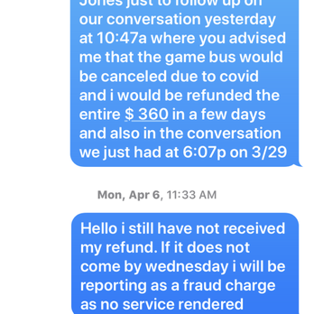 Game Rock - Party was on March 28th and still no refund - Game Truck Rental Near Me