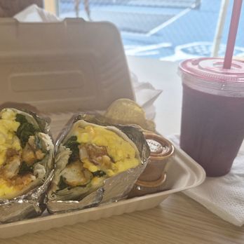 Krave Cafe - 10/10 Breakfast burrito with no meat, and Pedro suggested adding spinach...GREAT recommendation! It was delicious, filling & FRESH! - Cafes Near Me - Los Angeles, California Krave Cafe - 10/10 Breakfast burrito with no meat, and Pedro suggested adding spinach...GREAT recommendation! It was delicious, filling & FRESH! - Cafes Near Me - Los Angeles, California