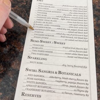 Noboleis Vineyards - a menu for a flight list - Venues & Event Spaces Near Me - Augusta, Missouri Noboleis Vineyards - a menu for a flight list - Venues & Event Spaces Near Me - Augusta, Missouri