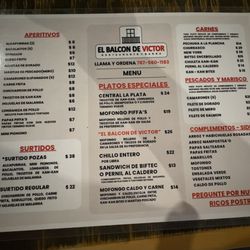 El Balcon De Victor - Menú