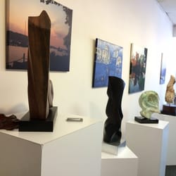 B J Spoke Gallery - Rock Garden & Water Spots. Sculpture and photography by member artist Ilene Palant.