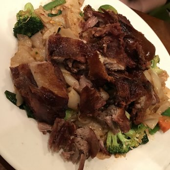Aura Thai Kitchen - Pad Kee Mao with Crispy Duck (custom) - Thai Near Me - Fort Lee, New Jersey