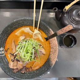 Chashu Ramen plus wonton and hot tea. $21