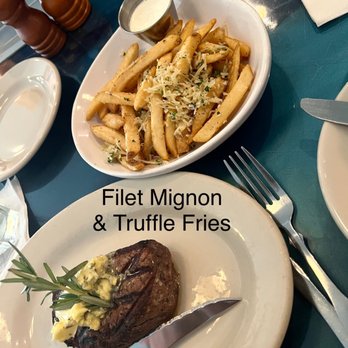 The Saltwater Grill - The Filet Mignon was melt in your mouth good and the truffle fries were very savory! - Seafood Near Me - Galveston, Texas The Saltwater Grill - The Filet Mignon was melt in your mouth good and the truffle fries were very savory! - Seafood Near Me - Galveston, Texas