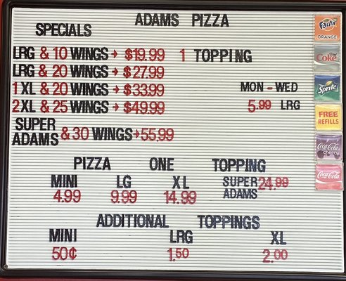 Menu photo 1 Adam's Pizza and Wings Tolleson, AZ Menu photo 1 Adam's Pizza and Wings Tolleson, AZ