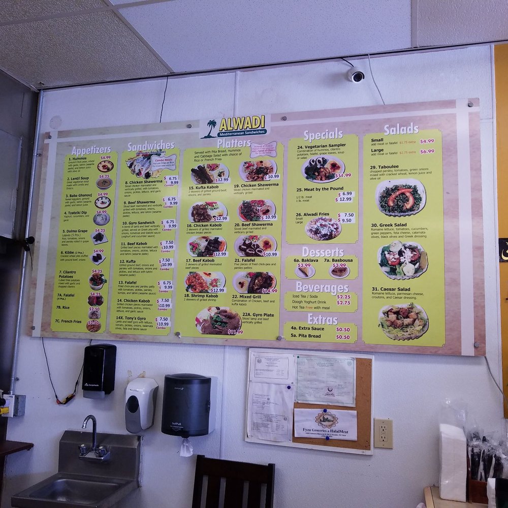Alwadi Mediterrenean - Menu as of aug 2018 - Mediterranean Near Me - Houston, Texas Alwadi Mediterrenean - Menu as of aug 2018 - Mediterranean Near Me - Houston, Texas