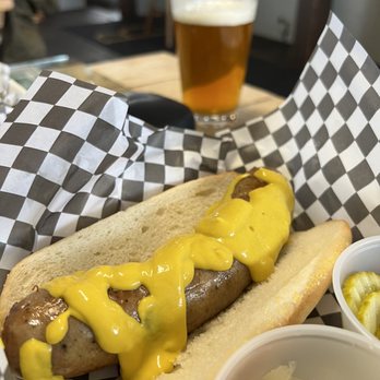 Timberline Summit Pass - a hot dog with mustard and pickles - Ski Resorts Near Me - Government Camp, Oregon