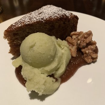 The Willows - Apple spice cake with green apple sorbet (TDF) and sugar glazed walnuts. - Seafood Near Me - Santa Ynez, California