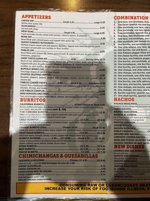 Menu photo 4 Los Pablos Mexican Restaurant Dalton, GA Menu photo 4 Los Pablos Mexican Restaurant Dalton, GA