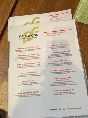 Menu photo 5 Peacefood - Upper West Side New York, NY