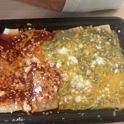 La Cocinita - Enchiladas. * Note: My husband loved the enchiladas but if you can't handle spice, stick with the green sauce.