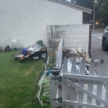Hoyt Roofs - mess is now moving to our yard - Roofing Near Me - Anaheim, California