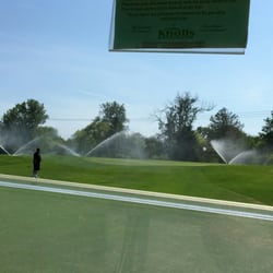Knolls Golf Course - Coarse was nice except the 8 th hole the sprinklers were on from 1 pm. Left at 6 pm and they were still on. Greens very good condition.