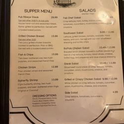 The Augusta Pub - Menu