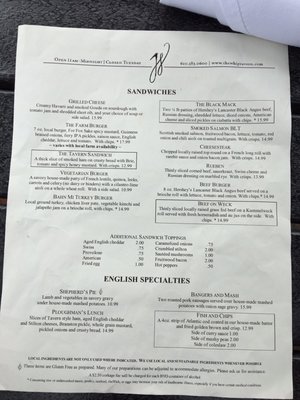 Menu photo 6 The Whip Tavern Coatesville, PA