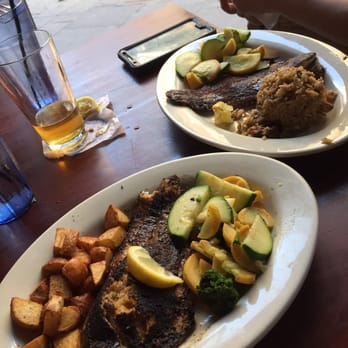 Chartres House - Crawfish stuffed fish and the blackened red fish. - Beer Bar Near Me - New Orleans, Louisiana