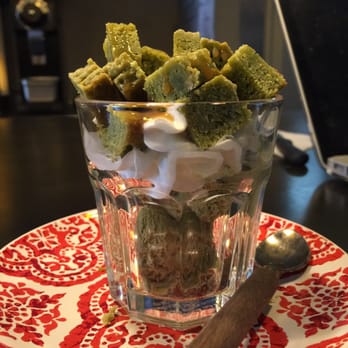 A Gusto Thai Bistro - Matcha browny with green tea ice cream - Cafes Near Me - Brooklyn, New York A Gusto Thai Bistro - Matcha browny with green tea ice cream - Cafes Near Me - Brooklyn, New York
