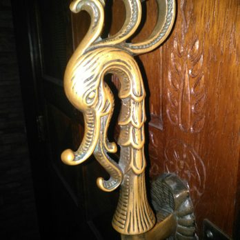 Dal Rae Restaurant - Front door handle at mid 20th century chic Dal Rae - Steakhouses Near Me - Pico Rivera, California