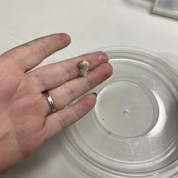 a person's hand with a ring on it