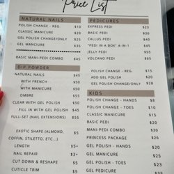 Orchid Spa - Price list as of 2/27/23