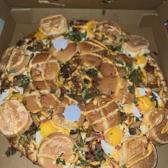 Krave It Pizza & Sandwich Joint - Large World Famous Cheeseburger Pizza - Pizza Near Me - Huntington, New York