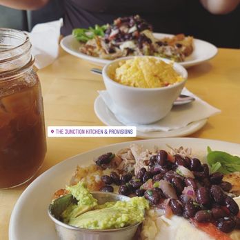The Junction Kitchen - Mexican hash with smashed avocado. Pimento cheese grits. - Breakfast & Brunch Near Me - North Charleston, South Carolina The Junction Kitchen - Mexican hash with smashed avocado. Pimento cheese grits. - Breakfast & Brunch Near Me - North Charleston, South Carolina