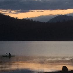 Juniper Lake Campground - Sunset in Juniper Lake.