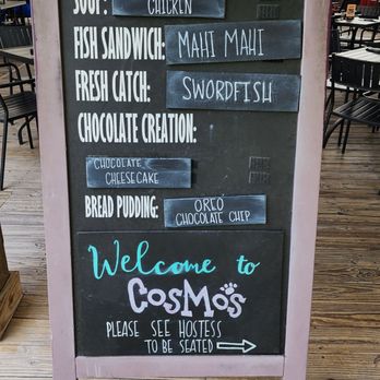 Cosmo's Restaurant & Bar - Chalkboard - New American Near Me - Orange Beach, Alabama Cosmo's Restaurant & Bar - Chalkboard - New American Near Me - Orange Beach, Alabama