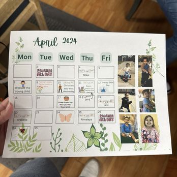 Canyon Crest KinderCare - What the calendar looked like typically - Child Care & Day Care Near Me - Riverside, California