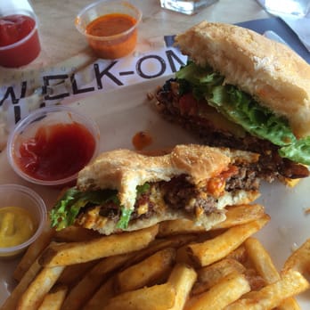 The Landing - Current River - Sorry, couldn't wait to eat but forced a pic of cheeseburger. Yum - Resorts Near Me - Van Buren, Missouri