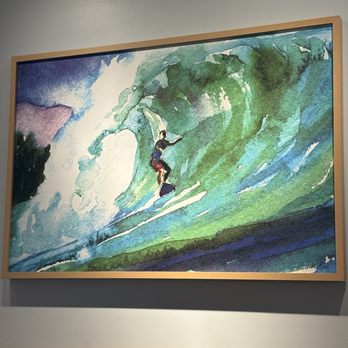 Habit Burger & Grill - Beach themed artwork pretty cool - Burgers Near Me - Arvin, California